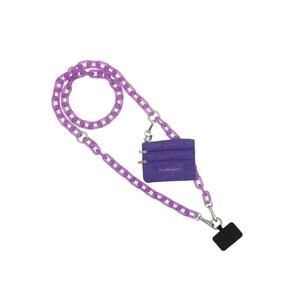 NEW SAVE THE GIRLS women's ice chain & pouch phone strap in purple